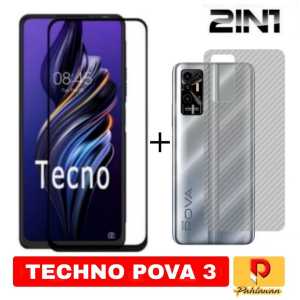 PROMO PAKET 2 INC 1 Tempered Glass TECNO POVA 4 / POVA 4 PRO / POVA NEO 2 / POVA 3 2022 Anti Gores Kaca Screen Protector