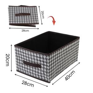 Foldable Organizer Box Clothes Storage Box with Steel Frame Household Large Capacity Storage Box Wardrobe Stackable Organizer Basket