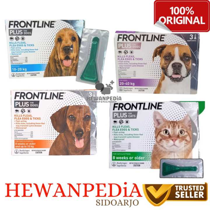 FRONTLINE CAT DOG S M L TUBE ORIGINAL Obat Tetes Kutu Kucing