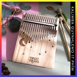 Đàn kalimba 17 phím QUYNHLEMO khắc sweet dreams tặng kèm phụ kiện