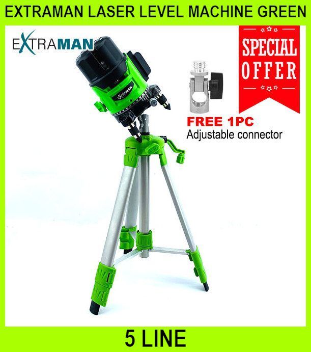 Extraman Laser Level Machine Green Laser 5 Line Laser Level Kit SET