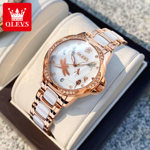 OLEVS   authentic brand ladies watch rose gold diamond luminous waterproof automatic mechanical watch fashion casual watch gift for girlfriend