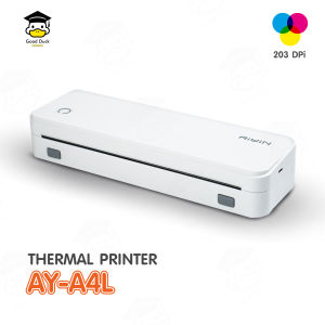 เครื่องปริ้นพกพา เครื่องปริ้นไร้หมึก เครื่องพิมพ์ฉลากสินค้า Aiyin A4L พิมพ์ความร้อน คมชัด ไม่ใช้หมึก บลูทูธ USB Bluetooth