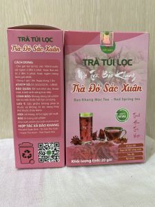 Trà đỏ sắc xuân Bảo Khang gồm astiso gạo lứt kỳ tử táo đỏ hoa hồng giúp đẹp da thanh lọc cơ thể giảm cân ngủ ngon HN