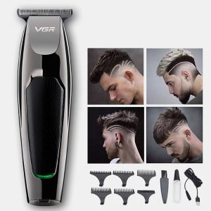 VGR V030 Professional Waterproof Hair Trimmer Display Mens Hair Clipper Grooming Low Noise Clipper Titanium Ceramic Blade Adult