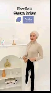 NAFA HIJAB BOLERO MANSET TANGGAN SAMBUNG UKURAN (L dan XL JUMBO) BAHAN KAOS RAYON PREMIUM