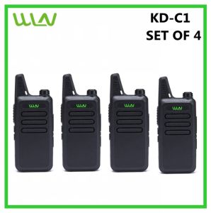 WLN KD-C1 5W UHF 400-470MHz Professional Two Way Radio- SET OF 4 (Black)