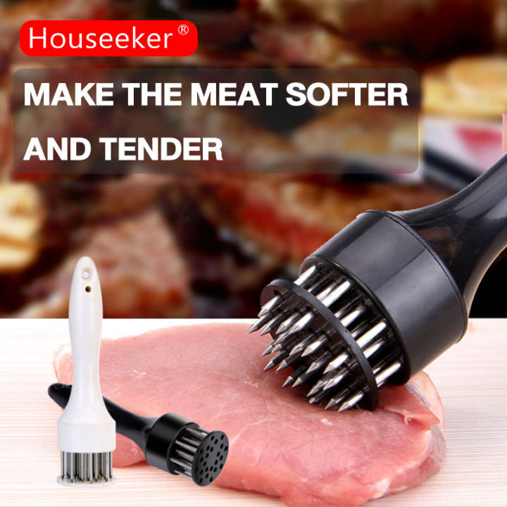 Houseeker 24 Pin Household Round Meat Tenderizer Stainless Steel Steak