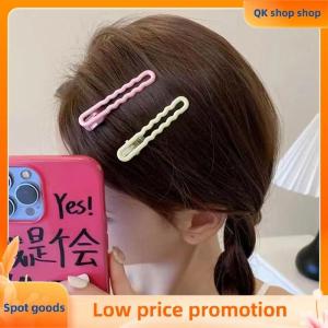 ✨QK shop✨ 2Pcs set Candy Color Metal Hollow Hair Clip Broken Hair Side Duckbill Bangs Y2k Hair Accessories