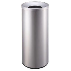 28L Cylindrical Stainless Steel Standing Top Throw Bin