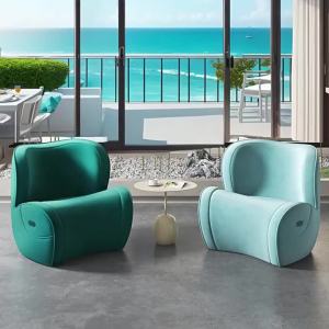 Single Sofa Chair Household Living Room Backrest Arc Shape