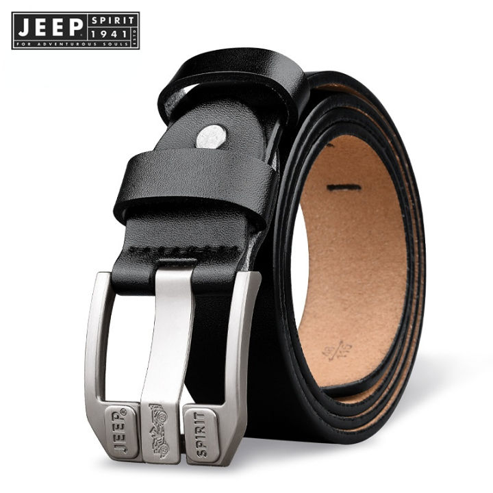JEEP SPIRIT 1941 ESTD Trendy Belt Men's Genuine Leather Pin