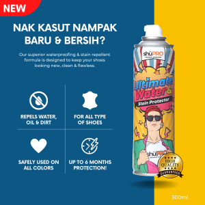 Shoe & Sneaker Waterproof Spray NANO Super Hydrophobic Semburan Kalis Air Kasut SHUPRO 300ml Shoe Care Shoecare Penjagaan Kasut