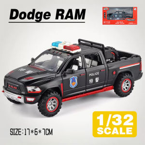 LEO 1:32 Dodge RAM Pickup Police Car Diecast Model Car Alloy Cars Toys Collection Gift For Kids Boy Girl