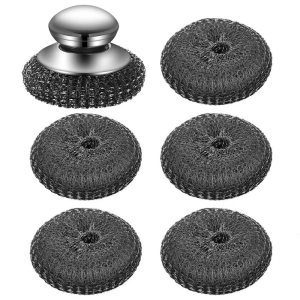 MultiSurface Steel Wool Scrubber Wire Pad for Effective Cleaning of Pots PansCasting Iron Cleaner Cleaning Brush