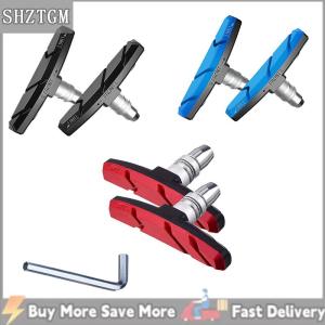 [COD] SHZTGM ผ้าเบรกจักรยานแบบเงียบทนทาน1คู่แผ่นรองเบรกสำหรับขี่รองเท้าแผ่นยางกันกระแทกติดทนนาน