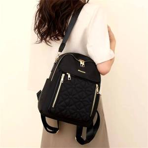 Ransel Wanita Multifungsi Waterproof Desain Geometris - Tas Ransel Stylish Import 2024
