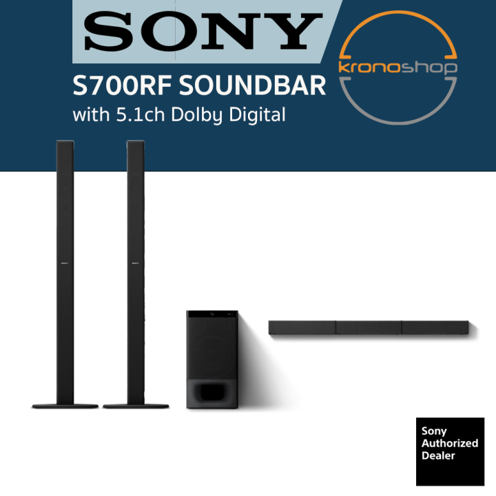 Sony 1000W 5.1ch Home Cinema Soundbar System with Bluetooth HT-S700RF ...