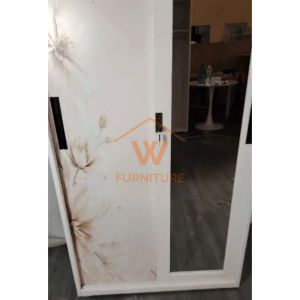 (FREE INSTALLATION) Wfurniture Metal Wardrobe Steel Cabinet Sliding Door Almari Besi Pakaian Baju