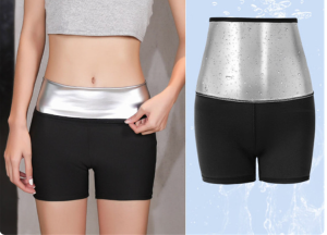 Women Thermo Sweat Sauna Pants Slimming Shorts Silver Ion Coating Body Shapers Waist Trainer Workout Gym Fitness Leggings Trimme