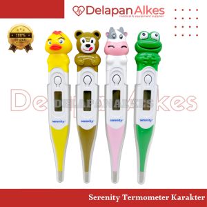 Serenity Termometer Karakter Digital Flexy Ujung Fleksible Lentur Thermometer Termo Bentuk Binatang
