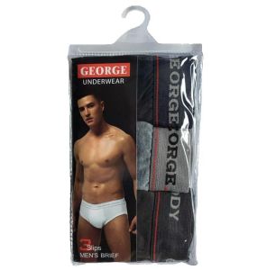 JIMS GEORGE MENS BRIEF 3IN1 6PCS RANDOM DESIGN NO:8806  SOLD BY 2 PACKS