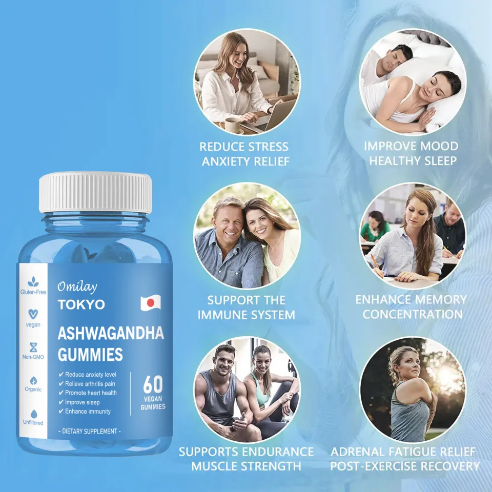 Omilay TOKYO Glutathione Gummies Whitening Collagen Gummies Vitamin Skin  Anti-Aging Boost Immunit Beauty Gummies Vitamin Fudge Weight Loss
