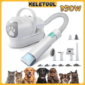Pet Hair Kits 7 in 1 Pet Grooming Vacuum Kit Dog Grooming Clippers Pet Hair Remover with Power Large Suction Low Noise