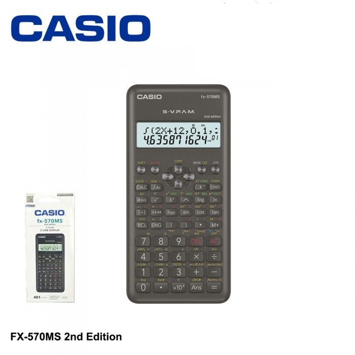 Máy Tính CASI0 FX-570MS 2ND EDITIONE Dành Cho Học Sinh Cấp Cấp
