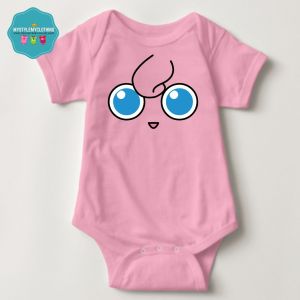 Baby Character Onesies with Name Back Print  - Pokemon Jigglypuff