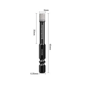 6-16mm Hexagonal Shank Brazed Dry Ceramic Tile Drill Bit Marble Granite Vitrified Tile Hole Opener Diamond Drill Bit