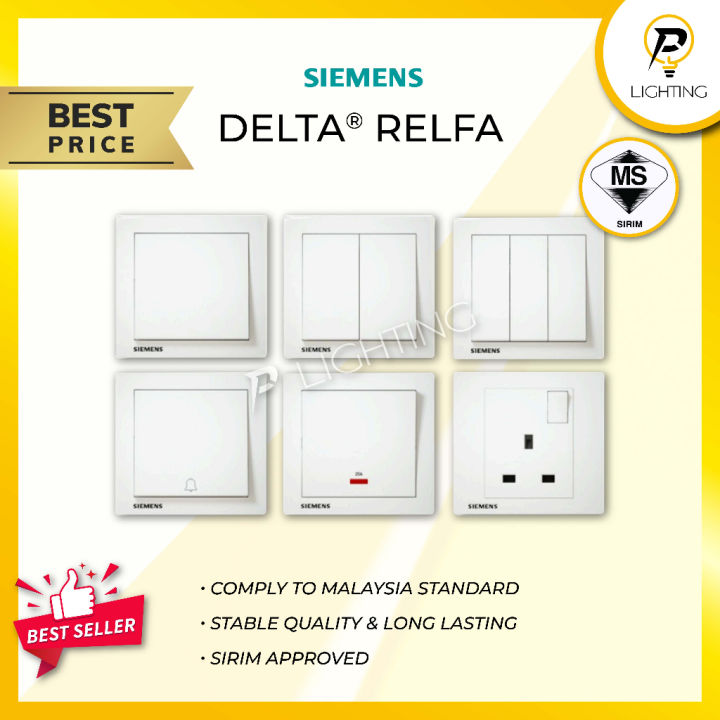 Original Siemens Delta Relfa Series Switch Socket Outlet Sirim