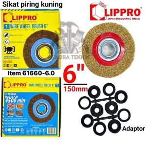 SIKAT GRINDA DUDUK 6" / 8" SIKAT KAWAT BAJA PIRING 150MM 200MM WIRE WHEEL BRUSH 15cm 20cm