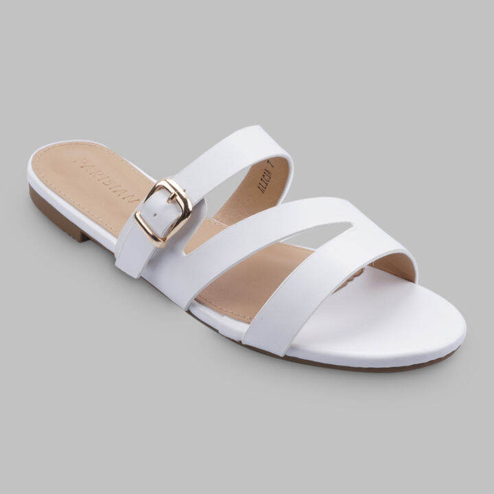 Parisian Women s Alicia Flat Sandals in White Lazada PH