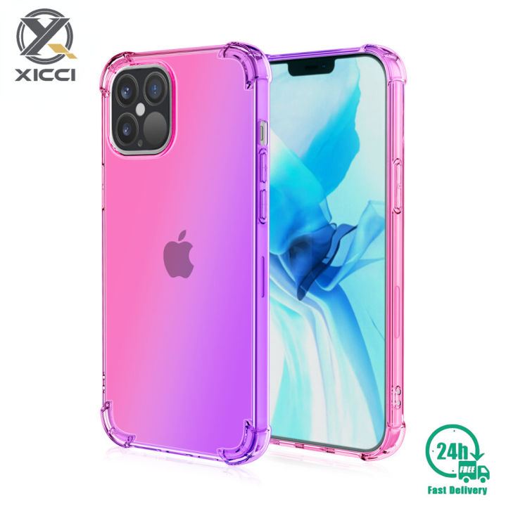 XICCI New For Apple iPhone 12/iPhone 12 mini/iPhone 12 Pro/iPhone 12 Pro  Max Gradient Color Phone Case, Cover Soft TPU Silicone Phone cases Back  Cover