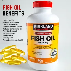 Kirkland Fish Oil Omega 3 1000 mg 400 Softgels Lazada PH