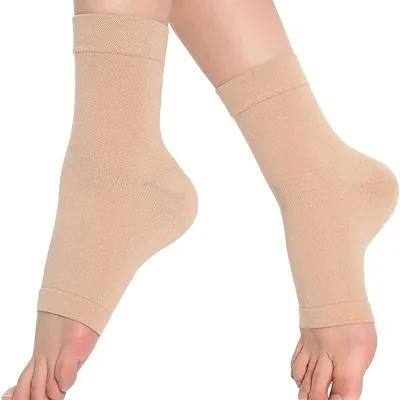 NEENCA Ankle Compression Sleeve - 20-30mmhg Open Toe Compression Socks for Swelling Plantar Fasciitis Sprain Neuropathy - Brace for Women and Men