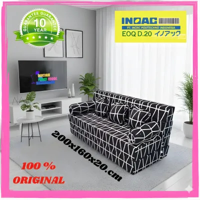 Sofa Bed Inoac SofaBed Inoac no 2 tebal 20 cm Ukuran 200 X 160 X 20 cm Tipe EOQ yellow D20 3in1