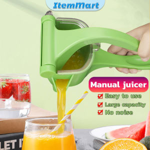 ItemMart Plastic Green Manual Fruit Hand Press Citrus Extractor Machine Manual Squeezer Juice Mixer Mini