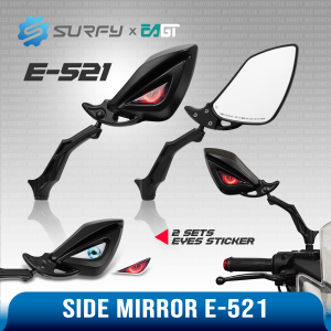 EAGT E-521 Demon Eye Side Mirror 360° Adjustable Aluminum Alloy HD Clear Lens LTO Passed Universal Taiwan Quality