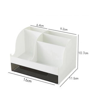 Desk Organizer With Drawer Pen Holder Desk Storage Office School Supplies Stationery Storage Box
