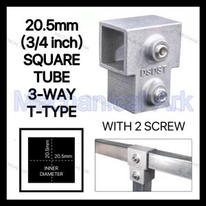 20mm(3/4),26mm(1),30mm(1 1/4) Easy Install Aluminum Pipe Connector Square Tube Connector Fittings