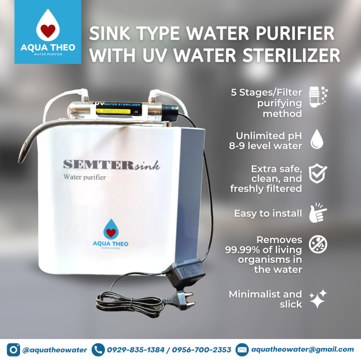 Local warranty AQUA THEO Semter Sink Type WATER 5 Filtration Purifier ...