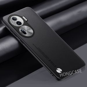 Casing For OPPO Reno 11 Pro 5G Reno11 11Pro Reno11Pro 2024 Plain Skin Leather phone case Silicone Bumper Shockproof Protect Hard Back Cover