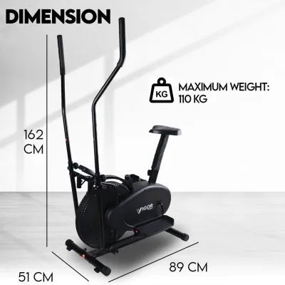 Vigor Fitness Elliptical Trainer / Orbitrac 2-In-1 Cross Trainer Bike