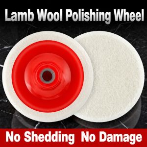 MODERNLUX Thickened Wool Polishing Wheel 115/125mm M14 Thread Mirror Polishing Pad Practical Rust Removal Sanding Disc for Marble