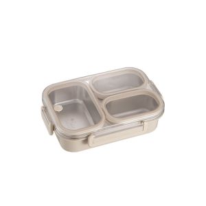 YERZ lunchbox for kids lunch box set for adult Sealed Stainless Steel Lunch Box Rectangle Leakproof Rectangle Lunch Box Portable Heat Preservation 2/3 Gird Food Storage Box for School