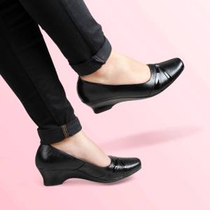 Rubyshop.id - Sepatu Wedges Pantofel Kulit Kerja Kantor Dinas PegawaiI Wanita