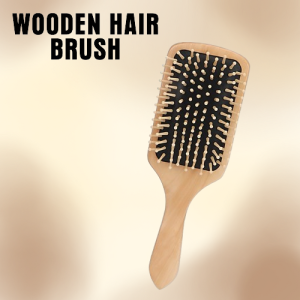 PSD - Wooden Plain Brush Paddle Hair Brush Salon Hair Comb