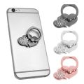 Universal Shiny Rhinestone Love Heart Phone Finger Grip Ring Phone Stand Mount Holder. 